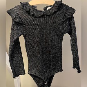 12-18 months Zara bodysuit. Sparkling black. Excellent condition.